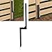 Yosoo Health Gear Fence Post Repair Kit, Carbon Steel Ground Anchor Stake for Tilted or Broken Wood Fence Support, Black Powder Coated, Post Buddy Model