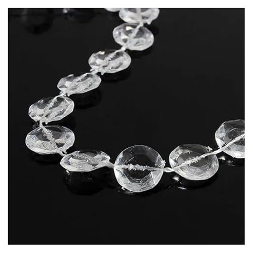 Rideau à perles effet cristal transparent en résine résistante de 30 mètres - 7