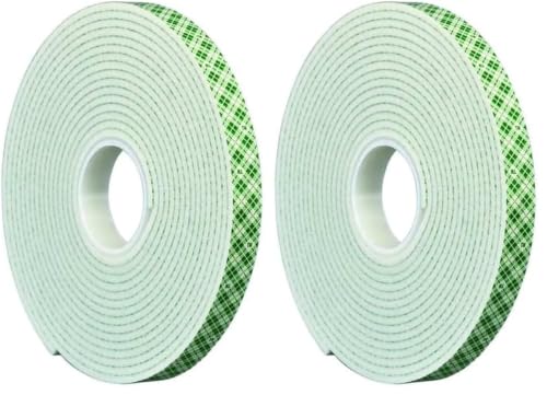 Image of 3M Natural Polyurethane Double Coated Foam Tape, 3 /4 inch x 5 Yards (Pack of 2)