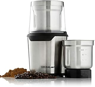 Sensio Home Coffee Grinder | Electric Coffee Bean, Herb & Spice Grinder Machine