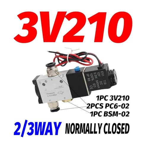 Électrovanne pneumatique de précision 3V210-08 commande directionnelle gaz