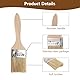 GBACHOOSE 24 Stück Pinselset 50 mm Malerpinsel mit Holzgriff, Borstenpinsel Set, Lasurpinsel, Flachpinsel für Farben, Lack, Malerei, Wand- und Möbelmalerei, DIY