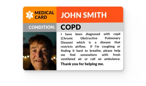 The Card Project UK COPD (Chronic Obstructive Pulmonary Disease) Medical Photo ID Alert Card