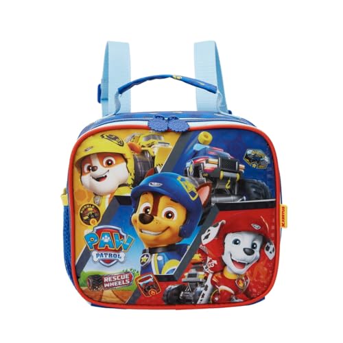 Kit Mochila Rodinhas Escolar Com Lancheira Térmica E Estojo Duplo Patrulha Canina Original