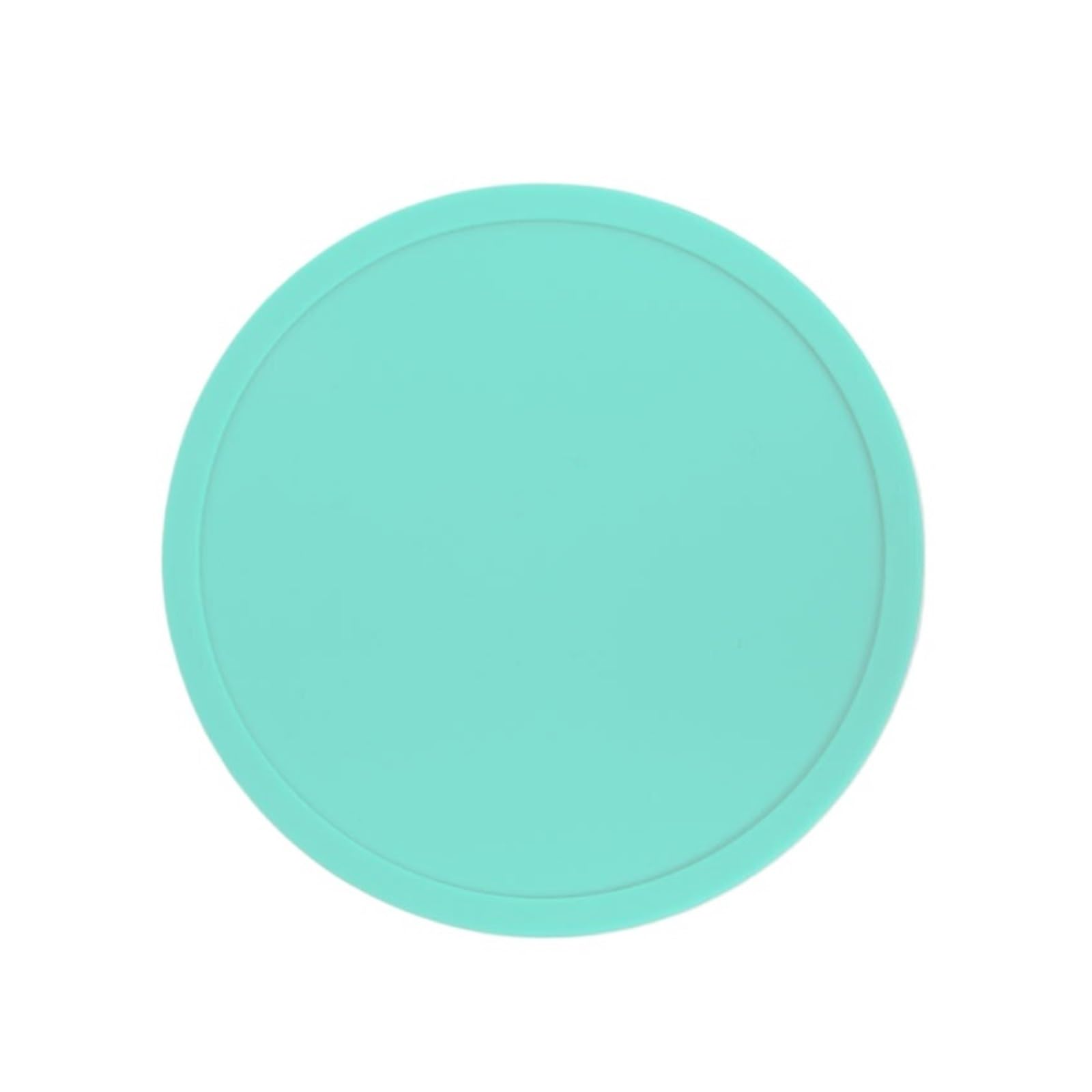 1pc 3.9 Inch Colorful Silicone Coasters Heat Resistant Tea Cup Mat Lots Drink Coffee Mug Glass Beverage(Aquamarine)
