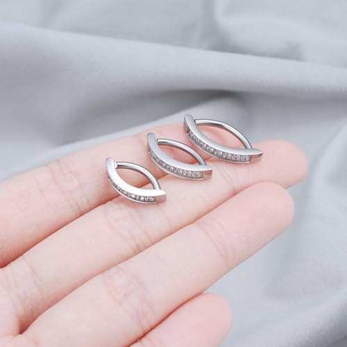 14G Astm F136 Titanium Clicker Belly Button Ring Piercing Jewelry G23 Simple Reverse Navel Rings Curved Hoop Navel Barbell Belly Piercing Jewelry for Women Men 10MM 12MM 14MM Belly Bars4