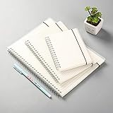 Shulaner A4 Grid Wirebound Spiral Notebook Notepad, 80 Sheet Gridded Paper Frosted PP Cover Squared Journal Notebook with Rubber Rope, Pack of 2 (A4-Grid) - Image 9