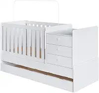 Berço Mini Cama Multifuncional Cama Auxiliar BB690 Branco Comm