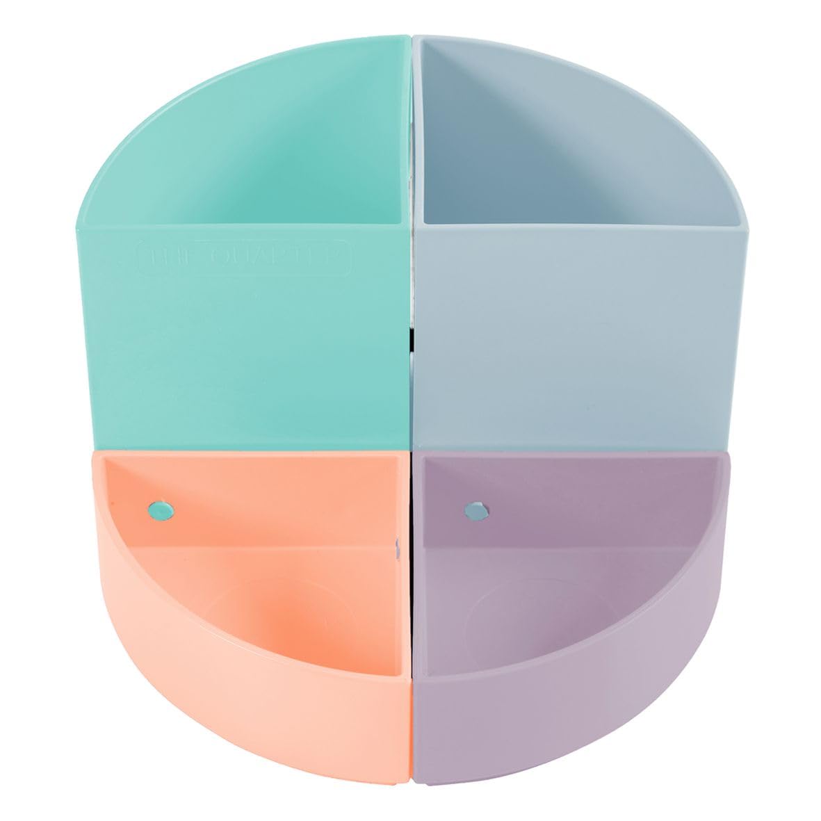 Exacompta 682296D 3er Pack Stiftehalter The Quarter mit 4 Fächern für mehr Ordnung auf dem Schreibtisch Stifteköcher Stiftebox Aufbewahrungsbox Organizer pastell