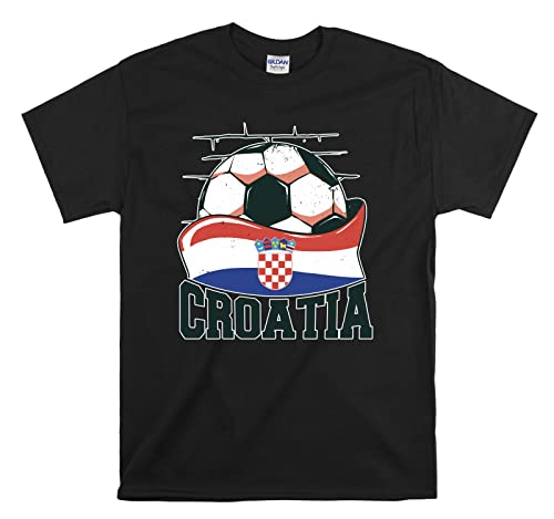 T-shirt ballon de football Croatie unisexe fini les hauts inconfortables