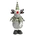 Produktbild com-four® Weihnachts-Rentier - winterliche Elch-Figur als Dekoaufsteller - niedliche Weihnachtsdeko als Raumschmuck - Winterdekoration mit Zipfelmütze - schwedischer Dekoartikel