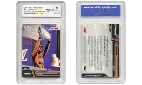 2025 Topps Now Formula 1 Lando Norris McLaren Wins Grand Prix Card #13 - Graded GEM Mint 10