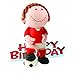 Creative Party CD102B - Decorazione per torta con scritta "Happy Birthday and Soccer Player", 2 pezzi, colore: rosso, 1 confezione