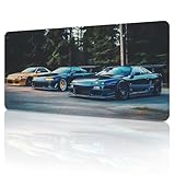 PailailaiNest Racing JDM R34 Sport Car Mouse Pad Cool Mousepad Extended Keyboard Computer Desk Mat Office Desk Organizers and Accessories 30x60cm