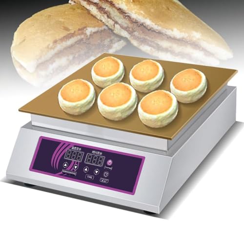 Commercial Pancake Maker, Non-stick Souffle Maker Machine, 60-240? Temp Control Electric Muffin Maker, Dorayaki Baker Muffin Making Machine,Singlehead