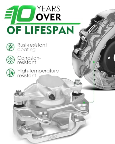 Image of Rear Left Disc Brake Caliper Assembly with Bracket for:-Chevy for:-GMC Silverado Suburban Sierra 1500, Yukon XL 1500 Tahoe, for:-Cadillac Escalade ESV 2007-2018 5.3L 6.0L 6.2L OE# 18-B5030