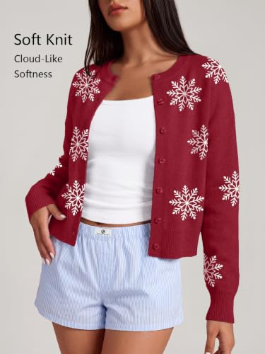 Image of Trendy Queen Cropped Cardigan Sweaters for Women Fall Fashion Clothes 2026 | Lightweight Knit Button-Down, Y2K Open-Front Layering Piece for Fall, Spring & Office Wear