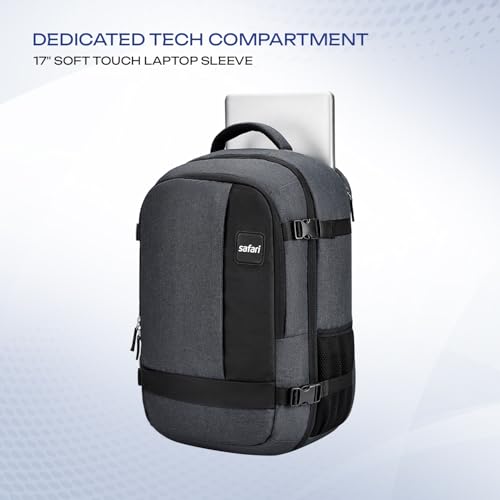 Image of Safari 45L Expandable Overnighter Casual Hiking Travel Backpack Large size Laptop Bag for Man and Women with suitcase compartment, Ideal for Office Use, Work Trips, School, College, boys and girls