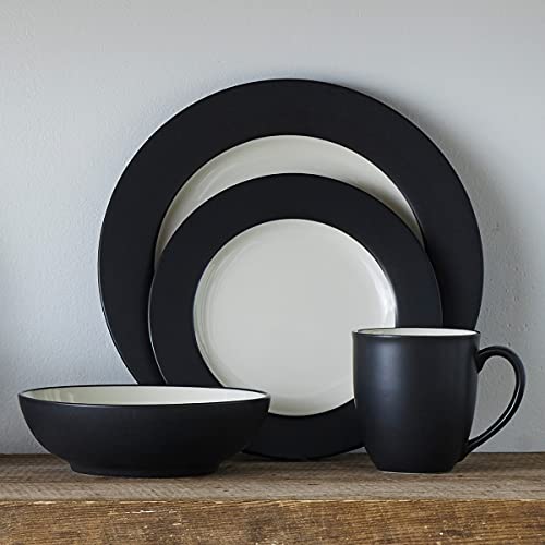 Noritake 4-Piece Colorware Rim Place Setting, Graphite #TOP1
