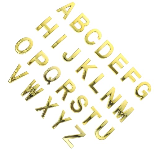 Lettres adhésives autocollantes dorées alphabet de porte résistant