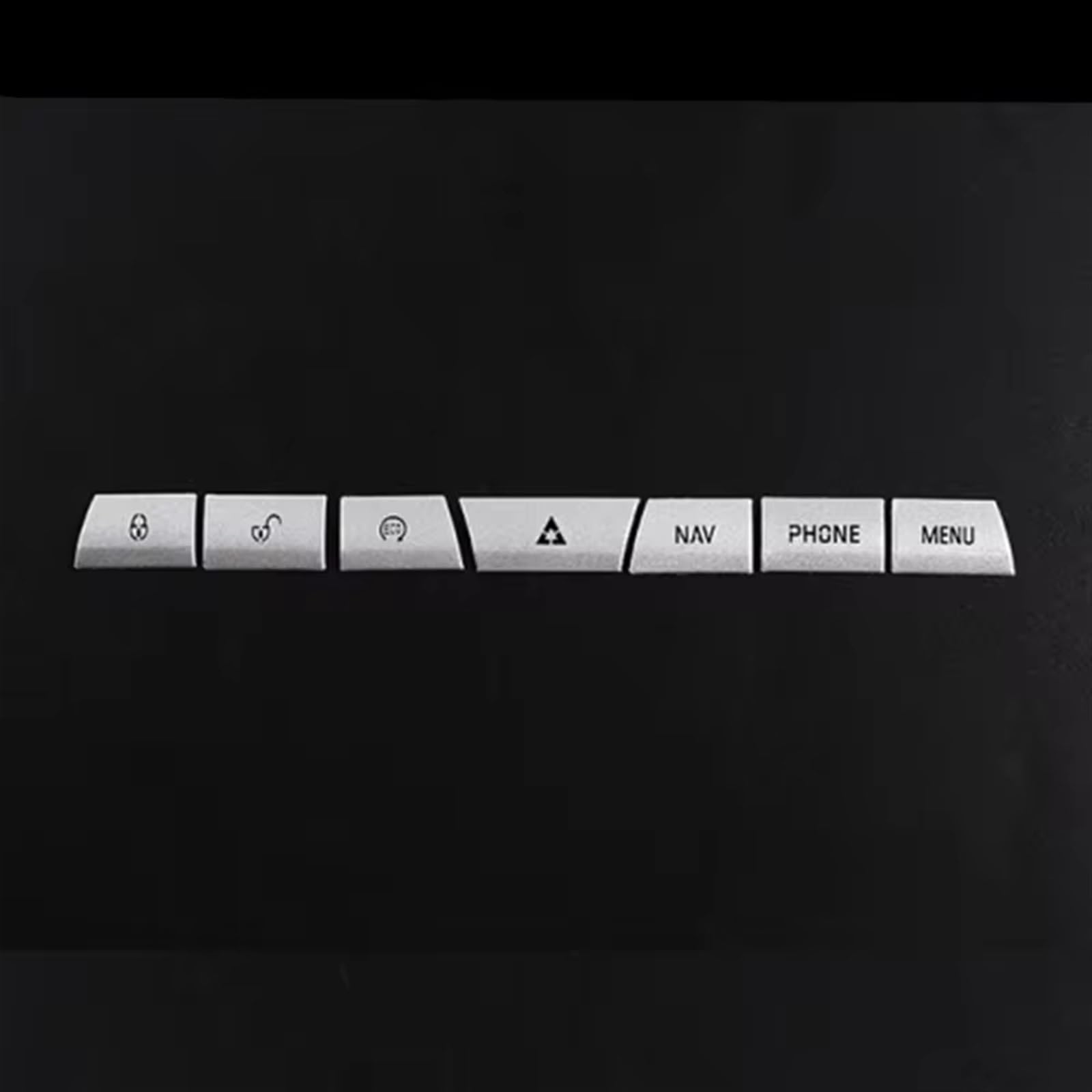 Button Decal Compatible with Jaguar for XF 2012-2015 Car Centre Console Multimedia Buttons Decoration Trim Stickers Aluminium Alloy Interior Accessories