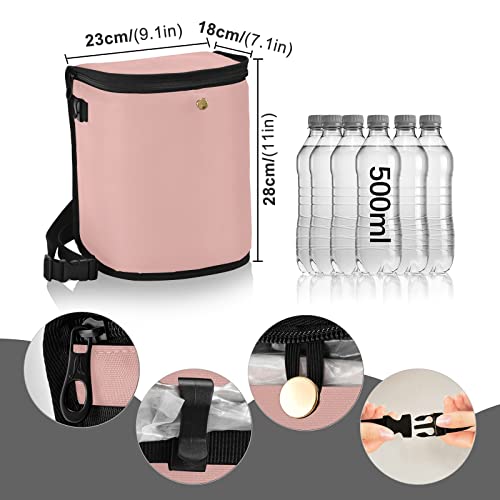Image of Wudan Small Car Trash Can Rose Gold Accessories for Garbage Storage Organizer with Lid Waterproof Portable Auto and Truck Interior Seat Bin