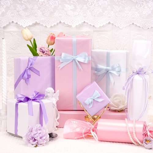 Image of Larcenciel Valentine's Day Tissue Paper Gift Wrap, Metallic Pearlescent Shimmer Tissue Wrapping Paper for Holidays, Weddings, Birthdays, Parties - 30 Sheets 20x14 inch