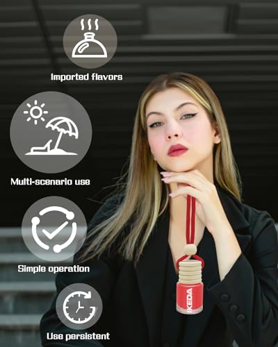 Image of ikeda fragrance Car Air Freshener 4ml Car Scents | 45-Days Keep Fragrance | Automotive Hanging Diffuser Bottles | Remove Auto Odor Long-Lasting Fresh Air for Home Deodorizer (2pcs, Forever)