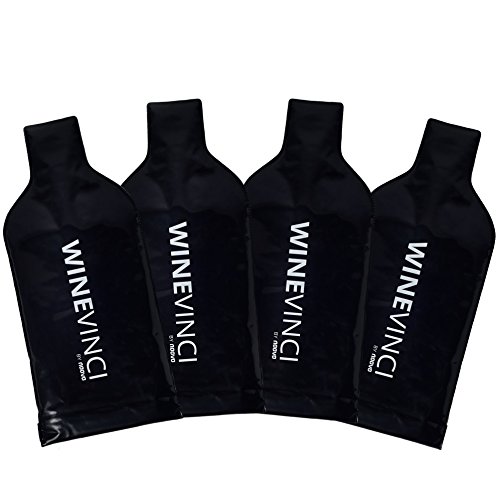 WINEVINCI Reusable Wine Bottle Protector Pack of 4 - Travel Wine Bags for Safe Transportation - The Best Leakproof Wine Bottle Protective Bag - Double Layered Protection For Peace of Mind