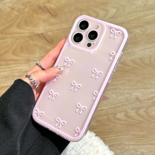 Coque iPhone 13 Pro transparente motif ruban mignon, l'idée cadeau idéale - 2