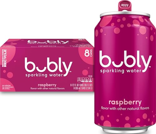 bubly Sparkling Water, Raspberry, 12 Fl Oz...