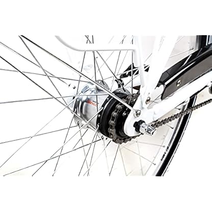 28 Zoll Alu Fahrrad City Bike Damen 7 Gang Nabenschaltung Tiefeinsteiger Piano Weiss – Bild 3