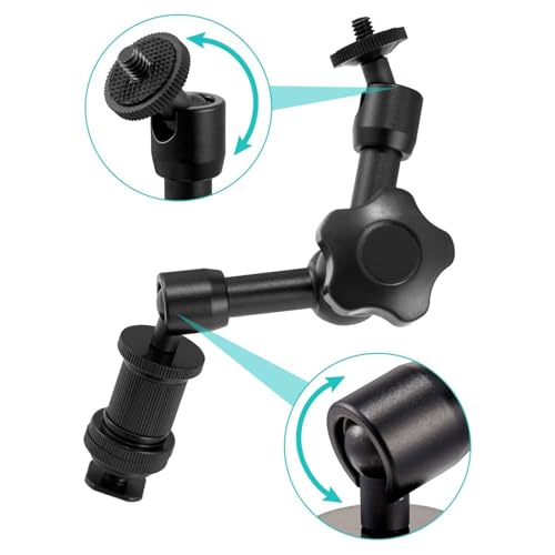 Image of 7 inch Mini Articulating Arm | Adjustable Magic Arm with 1 /4 inch Tripod Screw for DSLR Camera, LED Light, Monitor, Mic | Photography Accessories