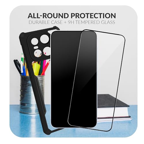 Image of Back Cover Case + Screen Protector for OnePlus 15 5G | Transparent & Black Mobile Phone Back Case Cover for 1 + OnePlus 15 | Camera Protection | One Plus 15 5G TPU & PC Black Back Case