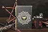 Blank Spell Book of Shadows Journal with Lock Clasp Vintage Handmade Leather Luna Moths and Morpho Butterfly Print Diary Prayer Pagan Witchcraft Supplies Wiccan Decor Notebook Daily (10x7 Inch) #2