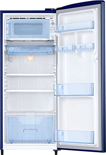 Image of Samsung 183 L, 3 Star, Digital Inverter, Direct-Cool Single Door Refrigerator (RR20C2723CU /NL, Camellia Blue)