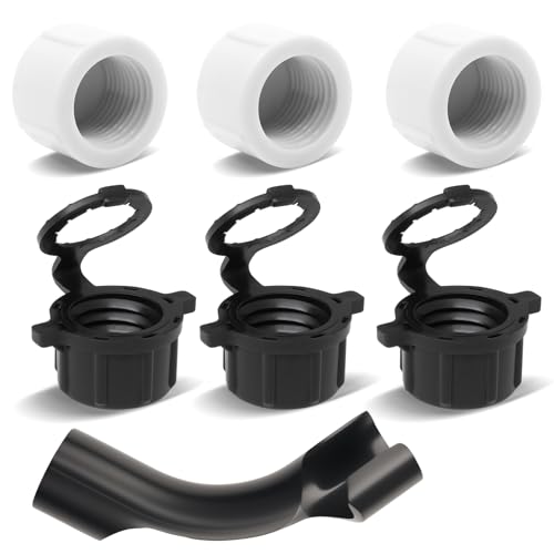 mapleza 3 PCS Racing Fuel Jug Hose Cap with 1 PCS Hose Bender 3 PCS Fug Jug Vent Cap Compatible with VP Racing/EGS/Scribner 5.5 Gallon Jugs Heavy-Duty Dust-Proof Replacement Kit