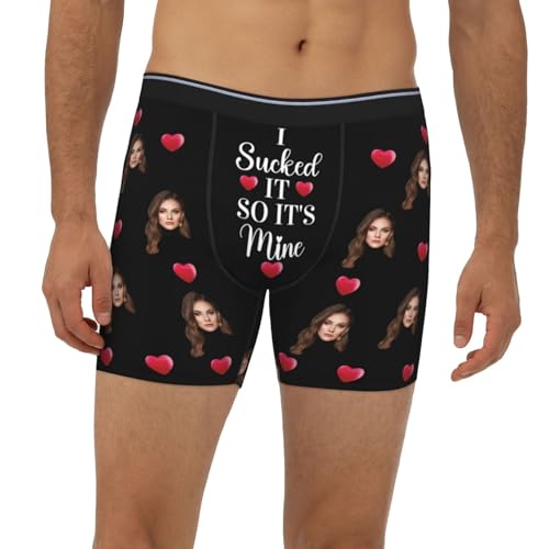 Custom Boxers Personalized Face Boxers Customized Photo Picture Underwear Valentines Gifts for Men Him Boyfriend Husband4
