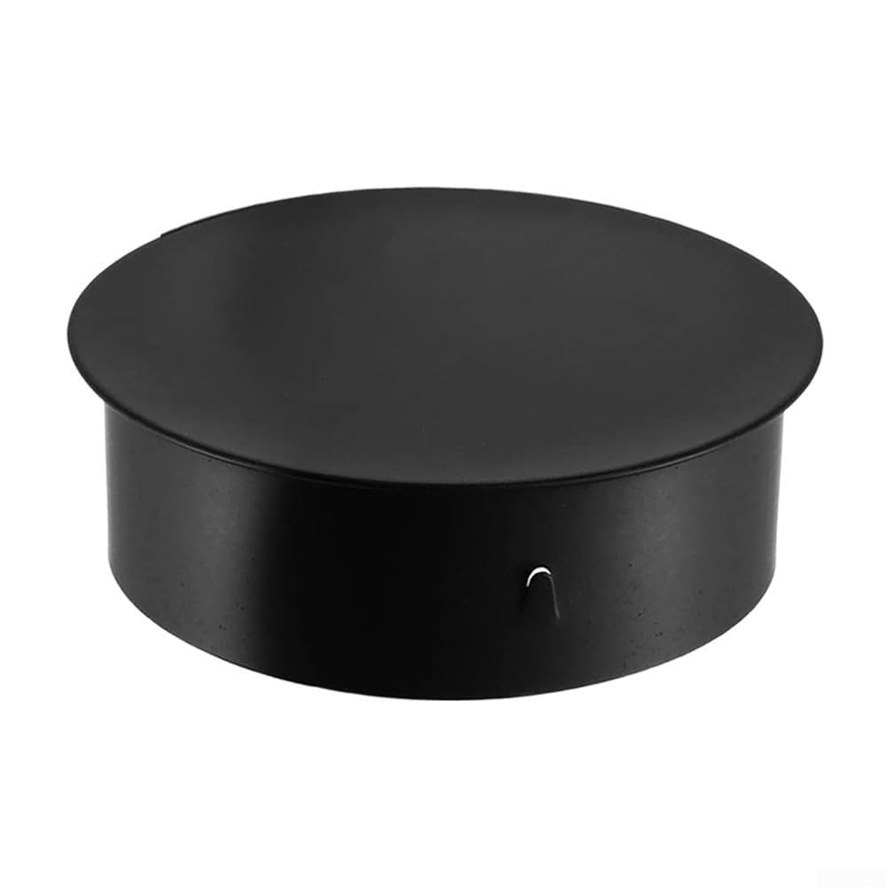 Chimney Hole Cover, Black Stove Pipe Block Head 50-200MM Cover Stainless Steel Flue Vent Cap for Fireplace Wall Roof Exhaust Sealing(160mm)