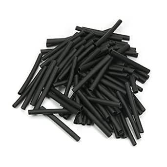 KafTon Black 2:1 Heat Shrink Tubing, Electrical Insulation Heat Shrink Wrap Cable Sleeve, 1 Cut Length Of 3meter (1.2mm