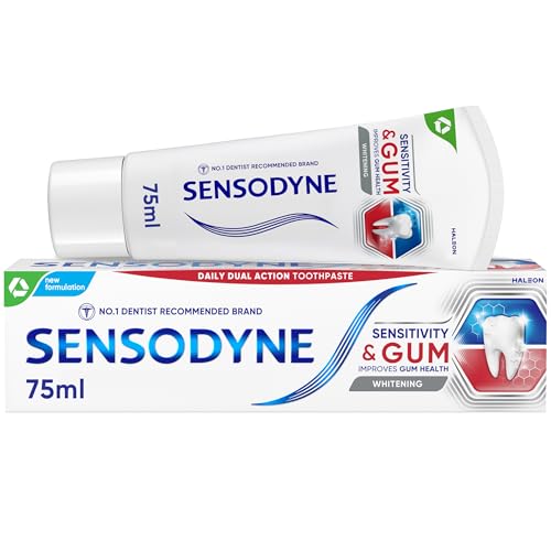 Sensodyne Toothpaste Sensitivity & Gum, Teeth Whitening Toothpaste for People with Sensitive Teeth and Gum Problems, 75ml
