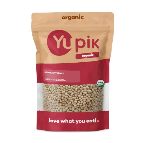 Yupik Organic Navy Beans, 2.2 lb (35.3 oz), Non-GMO, Vegan