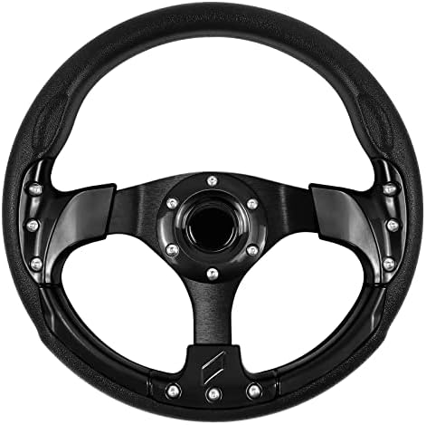 MOTAFAR Golf Cart Steering Wheel with Ergonomic Design Universal Fit for Golf Cart Club Car EZGO RXV & TXT, Yamaha, Precedent Tempo, DS