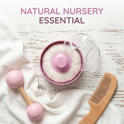 1 Set Baby Body Cosmetic Powder Puff and Container Case Infant Kid Powder Puff Empty Loose Powder Box Large Powder Puff
