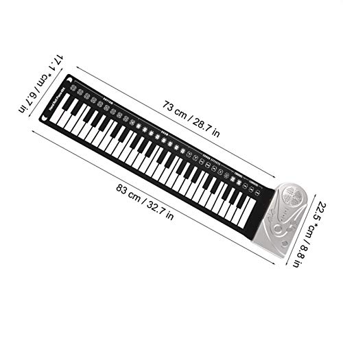 Tissting Rolling Up Piano Portable Pliable 49 Touches Clavier éLectronique Haut Parleur IntéGré DéMonstration Song Hand Roll Piano(Argent) - Les Beatles, Paul McCartney, John Lennon, RIngo Starr, George Harrison Tissting Rolling Up Piano Portable Pliable 49 Touches Clavier éLectronique Haut Parleur IntéGré DéMonstration Song Hand Roll Piano(Argent) – Image 3
