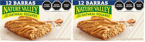 Image of Nature Valley Soft-Baked Oatmeal Squares, Peanut Butter Breakfast Snacks, 12 ct, 14.88 OZ (Pack of 2)