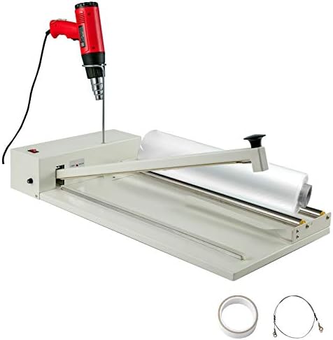 BestEquip 24" I-Bar Shrink Wrap Machine, 800W Shrink Wrap Sealer with Heat Gun, Shrink Film Shrink Wrap Sealer Compatible with PVC POF Film