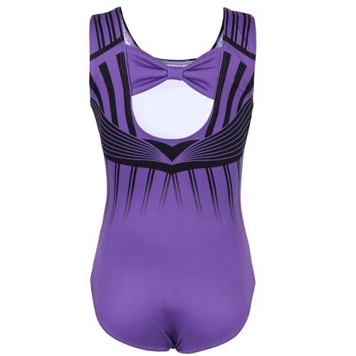 Image of MODAFANS Leotards for Girls Gymnastics with Shorts Dance unitards Tumbling Biketards with Hair Scrunchie for3-13T