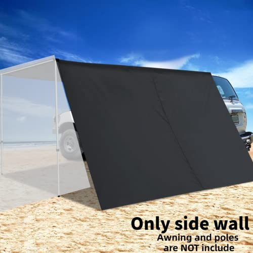 DANCHEL OUTDOOR Car Awning Extension Windbreak for Rain&Privacy, Side Wall for Roof Rack Truck Awning Waterproof Tarp Lateral Panel Overlanding Gear(Brown, 6.5ftx8.2ft)