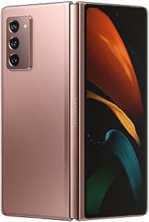 Samsung Galaxy Z Fold2 5G Mystic Bronze 256GB - 7.6" 120 Hz Folding Display & 6.2" Cover Screen, 12MP+12MP+12MP Rear Camera, 4K Video Capture, Flex Mode (CAD Warranty SM-F916WZNAXAC) (Renewed)